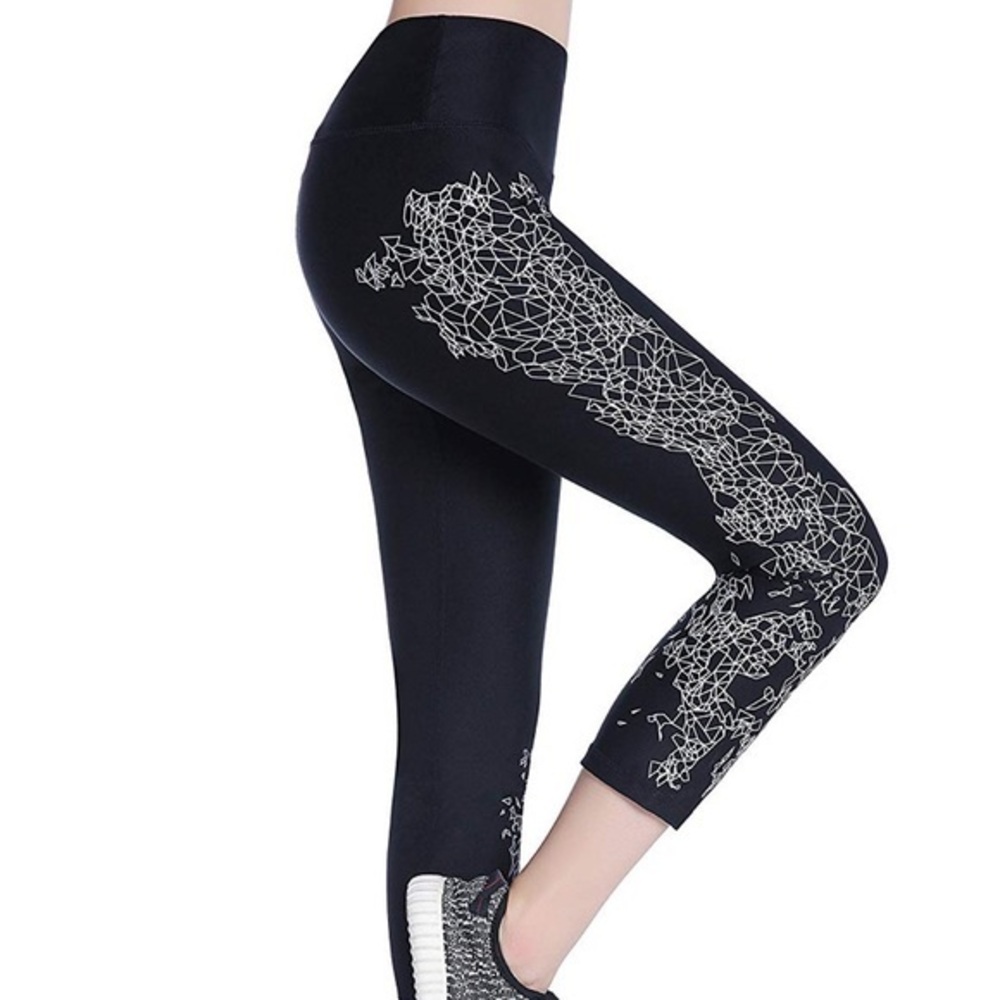 R8 Mesh panel Crop leggings EUC small